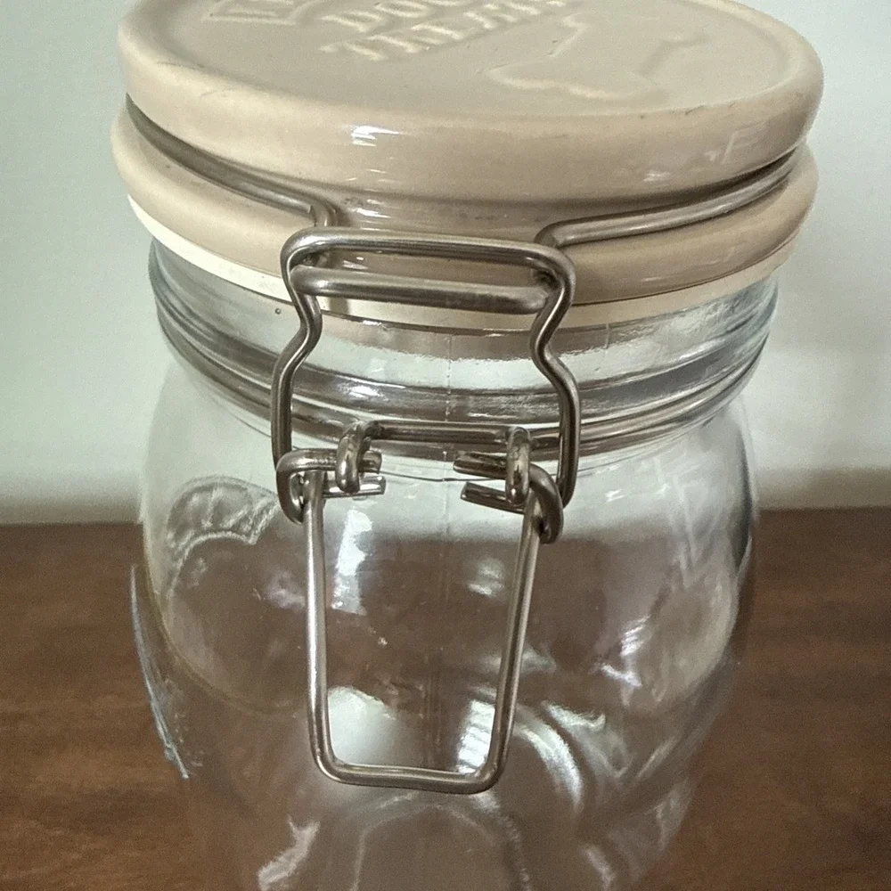 KILNER DOG TREAT SWING ROUND CLIP TOP GLASS JAR 3L WIRE SWING BAIL 11